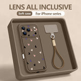 Colorful Heart Printed Strap Case For iPhone