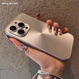 Luxury Laser Aurora CD Pattern Matte Case For iPhone