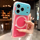 Candy Contrasting Colors Magnetic Case For iPhone