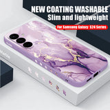 Colorful Marble Lanyard Case For Samsung