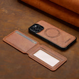 2 In 1 Detachable Pocket Magnetic Leather Case For iPhone