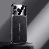 Luxurious Leather Electroplated Soft TPU Case For iPhone