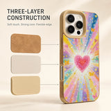 Colorful Heart Rainbow Print Magnetic Case for iPhone