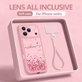 Colorful Heart Printed Strap Case For iPhone