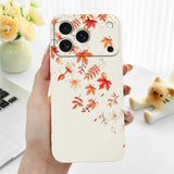 Liquid Silicone Clear Autumn Phone Case For iPhone