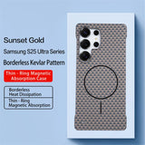 Ultra Thin Carbon Fiber Magnetic Frameless Case for Samsung