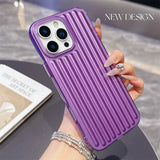Luxury Corrugated Metallic Paint Matte Case For iPhone