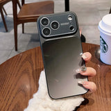 Gradient Glitter Tempered Glass Camera Protection Case For iPhone