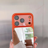 Luxury Mirror Big Windows Shockproof Case For iPhone