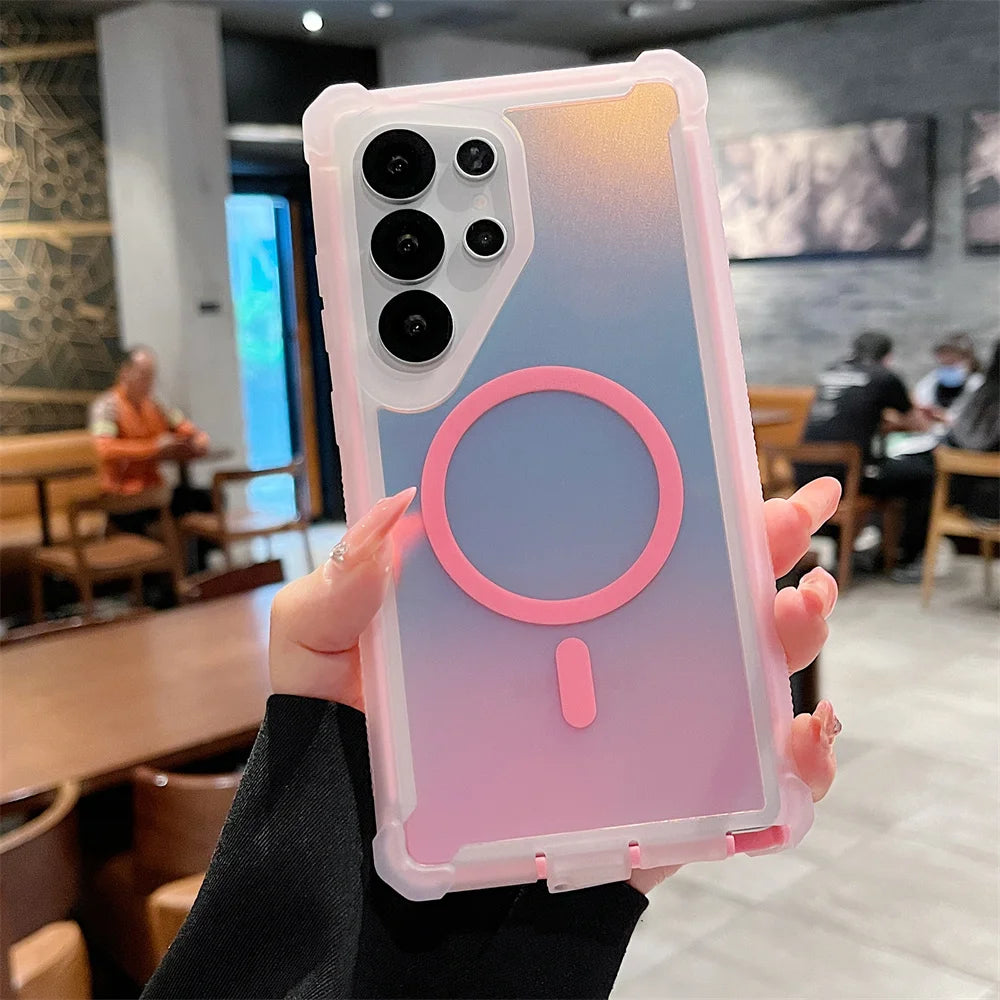 Luxury Shockproof Magnetic Changing Color Case for Samsung
