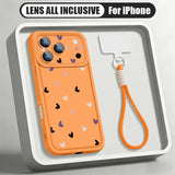 Colorful Heart Printed Strap Case For iPhone