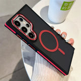 Luxury Matte Magnetic Shockproof Case For Samsung