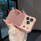 Leopard Glitter Colorful Large Window Case for iPhone