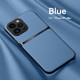 Luxury Magnetic Leather Soft Case For iPhone