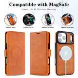 2 in 1 Cards Slot Leather Flip Wallet Case For iPhone