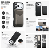 2-in-1 Detachable Magnetic Leather Wallet Case for iPhone