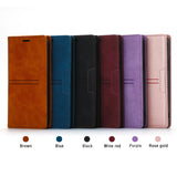 Leather Flip Wallet Magnetic Cards Holder Case for iPhone