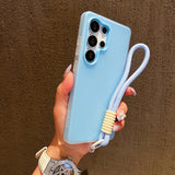 2in1 With Wrist Strap Lanyard Jelly Case For Samsung