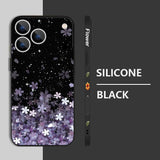 Cherry Blossom Wrist Strap Soft Case For iPhone