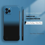 Ultra Thin Gradient Color Frameless Case For iPhone