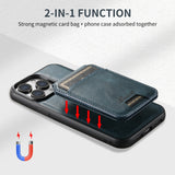 Magnetic Card Slot Leather Wallet Cases For iPhone