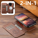 Card Holder Wallet Magnetic Flip Case For iPhone