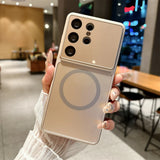 Glass Lens Film Magnetic Case for Samsung for Magsafe