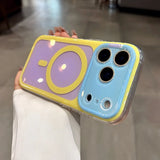 Candy Contrasting Colors Magnetic Case For iPhone
