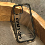 Minimalist Niche Letter Clear Case For iPhone