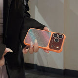 Leopard Glitter Colorful Large Window Case for iPhone