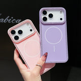 Magsafe Magnetic Glitter Diamond Frame Case for iPhone