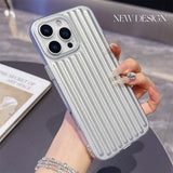 Luxury Corrugated Metallic Paint Matte Case For iPhone