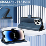 Flip Wallet Card Slot Line Leather Case For iPhone