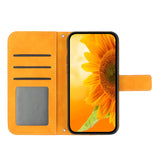 3D Glitter  Sunflower Leather Wallet Flip Case for iPhone