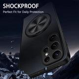 Magnetic Stand Ring Holder Lens Frosted Case for Samsung
