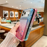 Gradient Quicksand Soft TPU+Hard Bumper Case For iPhone