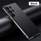 Luxury Leather Plated Edge Case for Samsung