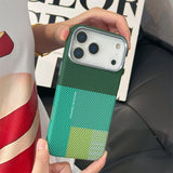 Ultra-thin contrast-color magnetic hard case For iPhone