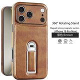 Luxury Rotation KickStand Business Leather Case For iPhone