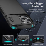 Slide Camera Shockproof Case For iPhone