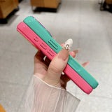 Dopamine Rainbow Stripe Jelly Case for iPhone