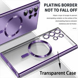 Luxury Clear Plating Magnetic Case For Samsung