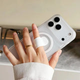 Translucent Grip Holder Card Slot Shockproof Case for iPhone
