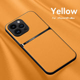 Luxury Magnetic Leather Soft Case For iPhone