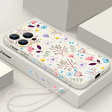 Luxury Flower Buds Lanyard Case For iPhone