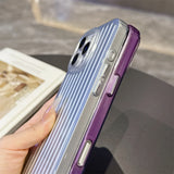 Luxury Corrugated Metallic Paint Matte Case For iPhone