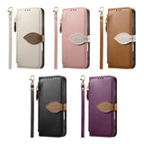 Wrist Strap Zipper Wallet Case for IPhone