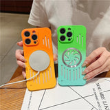 Luxurious Gradient Hollow-out Cooling Magnetic Case for iPhone