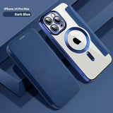 Electroplated Flip Leather Case for iPhone