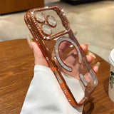 Luxury Glitter Diamond Magnetic Shockproof Case For iPhone
